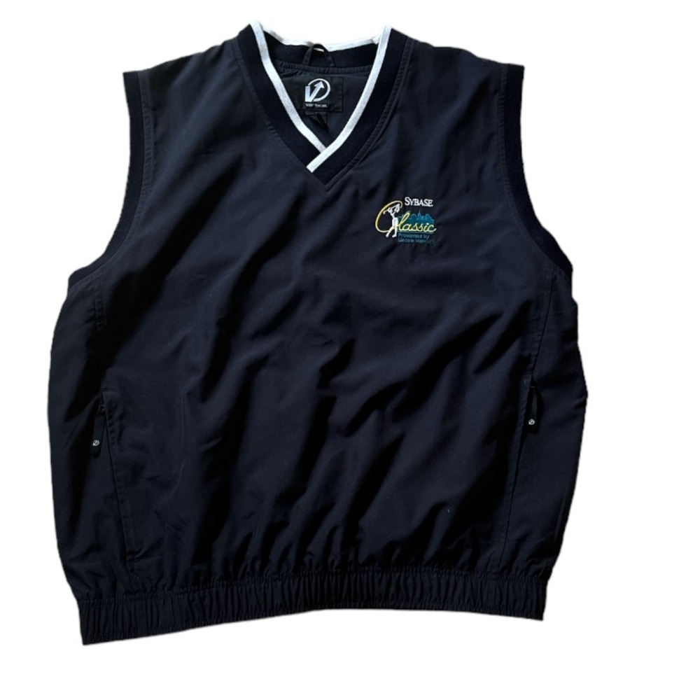 Men’s Vertical golf vest, size Large, black
